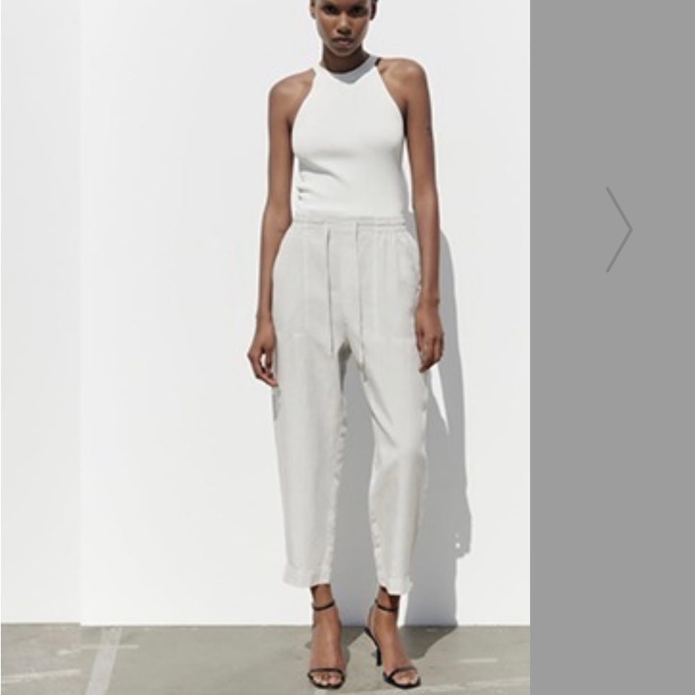 ZARA NWT ELASTIC WAIST PANTS XL